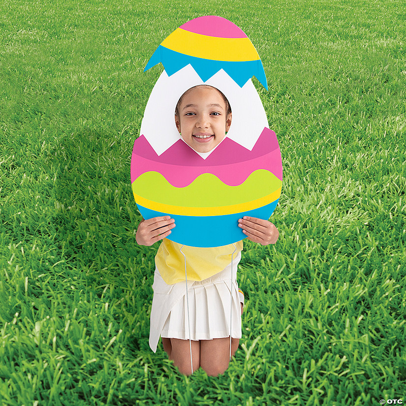 16" x 24" Cracked Easter Egg Face Yard Sign Discontinued