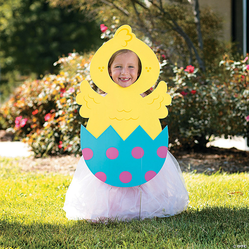 16" x 24"  Easter Chick Face Yard Sign Image