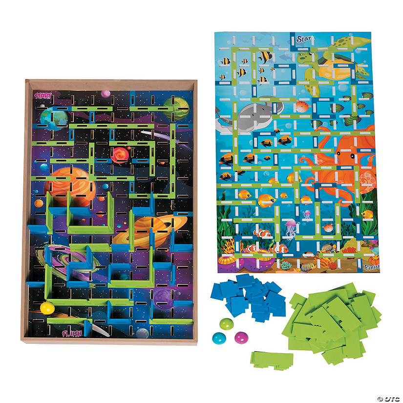 16&quot; x 28&quot; STEM Maze Activity Learning Challenge Kit - 86 Pc. Image
