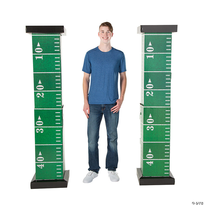 16&quot; x 6 Ft. 3D Football Field Line Cardboard Columns - 2 Pc. Image