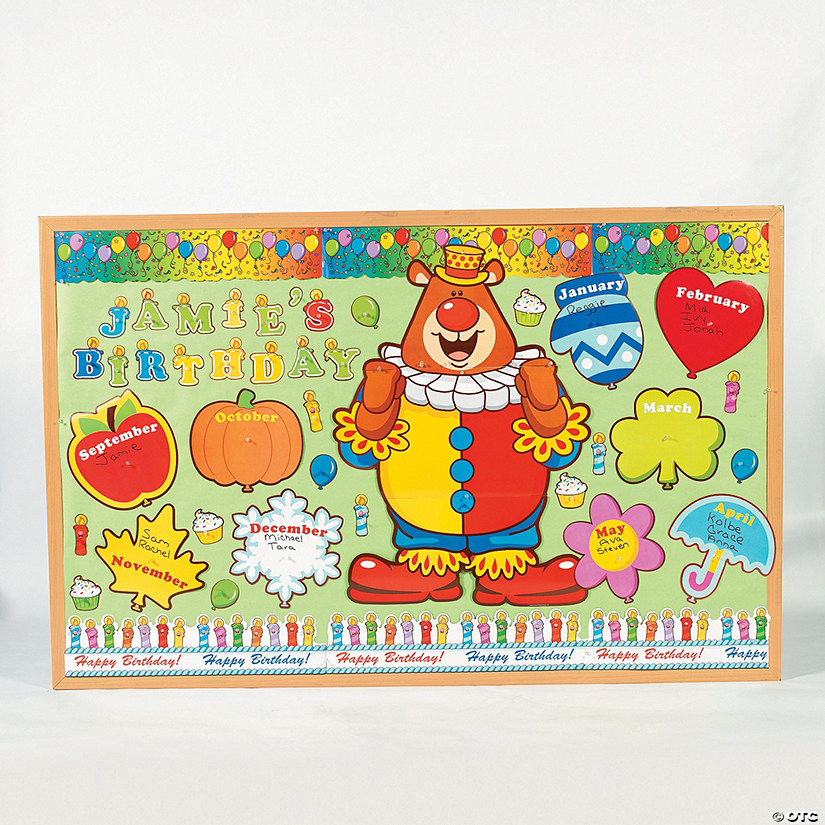 161 Pc. Birthday Bear Bulletin Board Set Discontinued