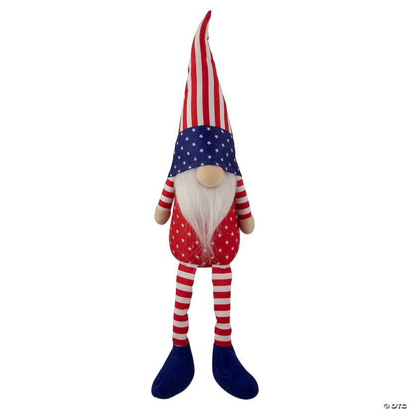 17.75" Sitting Patriotic Boy 4th of July Gnome Image