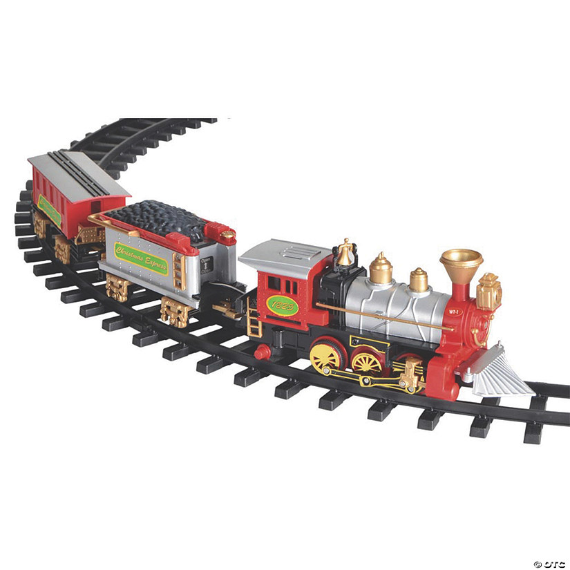 17" Christmas Express Motorized Plastic Train Set with Track Image