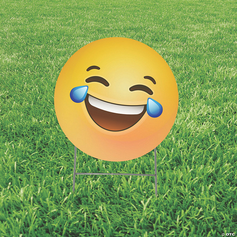 17" Funny Smiley Face Yard Sign Image