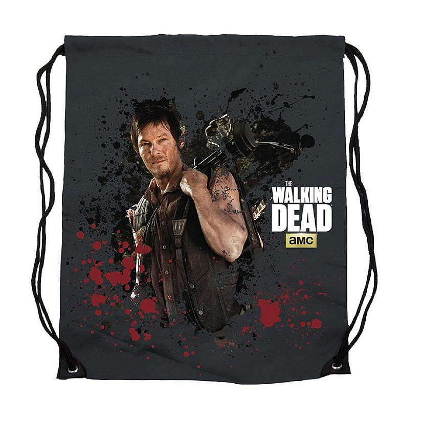 17" The Walking Dead Daryl Dixon Drawstring Polyester Cinch Bag Image