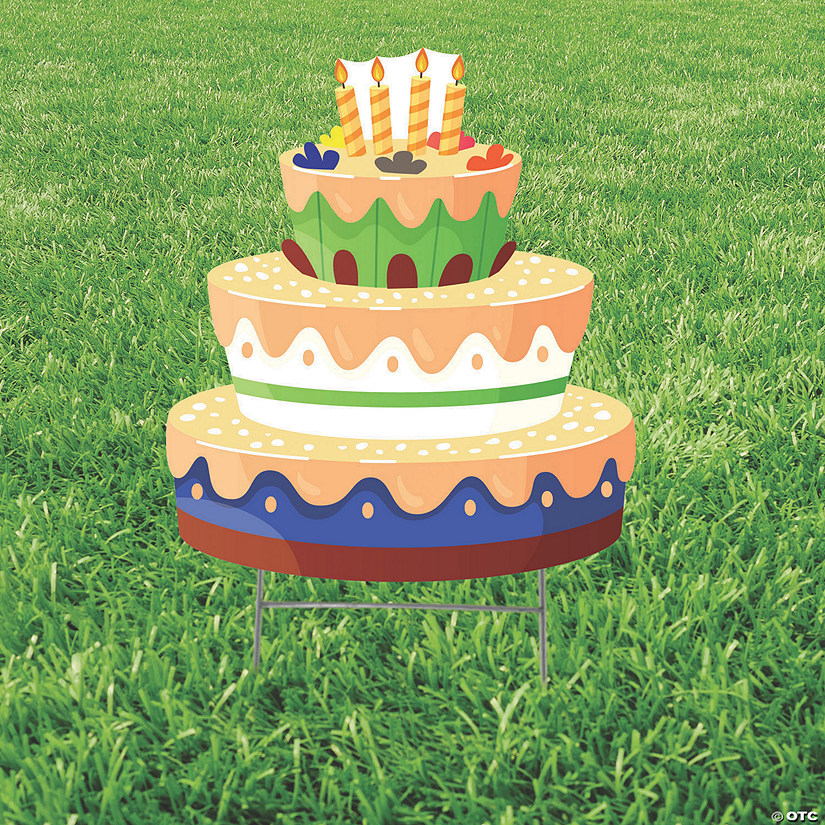 17" x 20" Birthday Cake Yard Sign Image