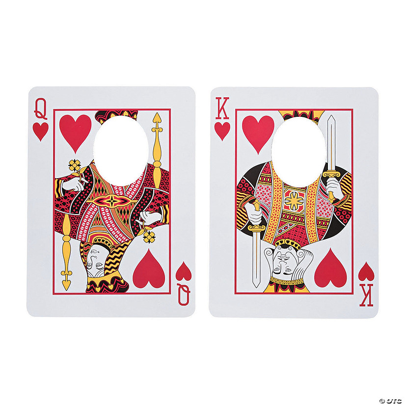 17" x 23" Casino Playing Card King & Queen Face Cutout Decorations - 2 Pc. Image