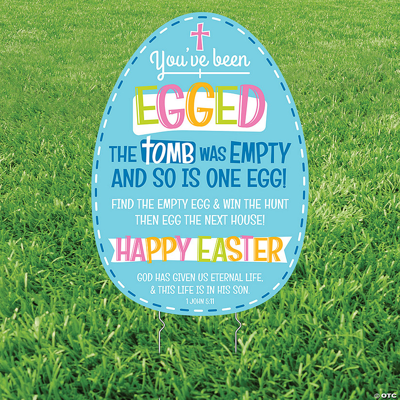 17" x 30" Religious You&#8217;ve Been Egged Yard Sign Image