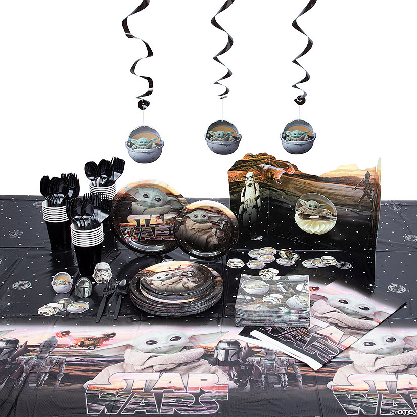 179 Pc. Star Wars&#8482; The Mandalorian&#8482; Party Tableware Kit for 24 Guests Image