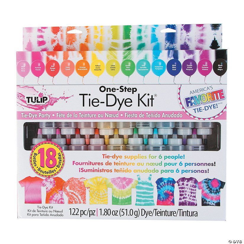 18-Color Tulip<sup>&#174;</sup> One-Step Tie-Dye Bottle Supply Boredom Buster Kit Image