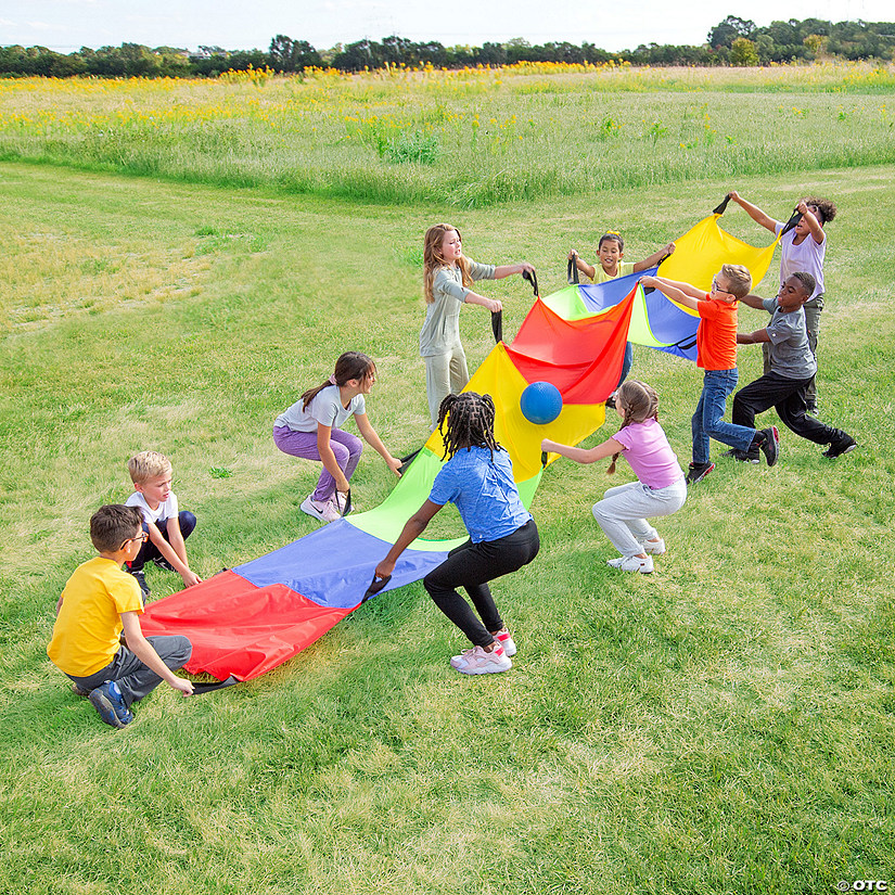 18 Ft. Rectangle Parachute with Holes & Handles Image