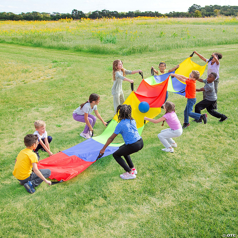 18 Ft. Rectangle Parachute with Holes & Handles | Oriental Trading