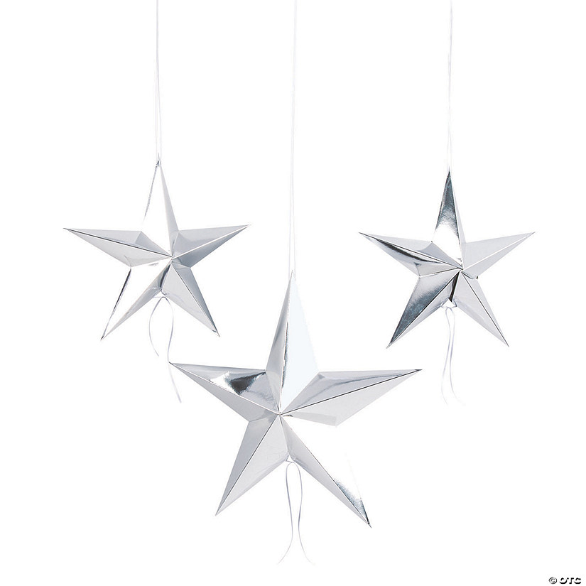 18" Galaxy Stars Hanging Decorations - 3 Pc. Image