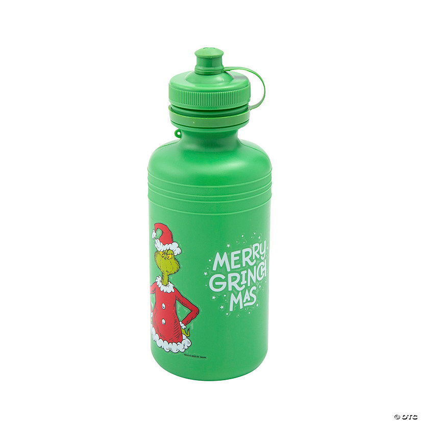 18 oz. Dr. Seuss&#8482; The Grinch Reusable BPA-Free Plastic Water Bottles - 12 Pc. Image