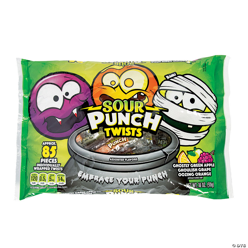 18 oz. Sour Punch<sup>&#174;</sup> Licorice Twists Halloween Candy - 85 pc. Image