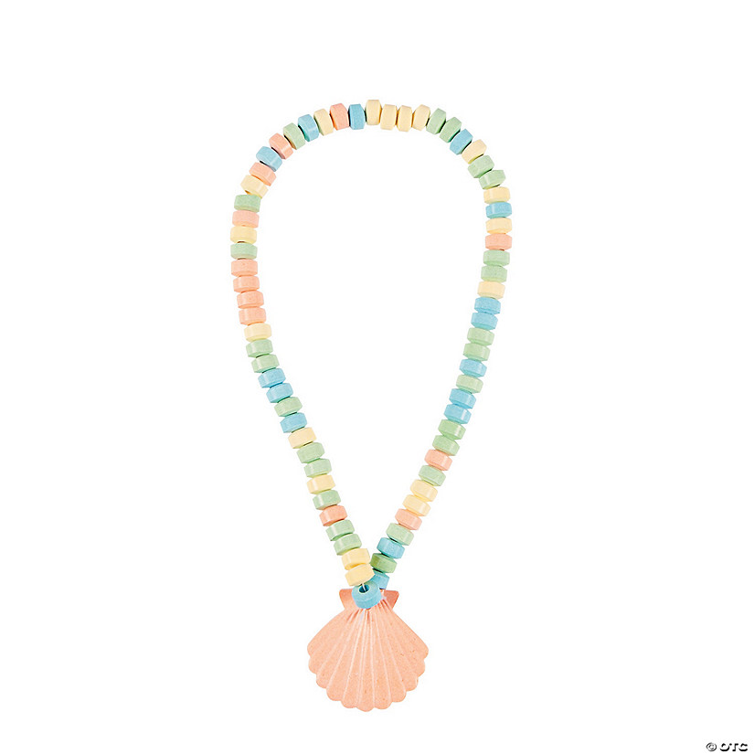 18" x 1 3/4" 1 lb. 1 oz. Sea Shell Hard Candy Necklaces - 12 Pc. Image