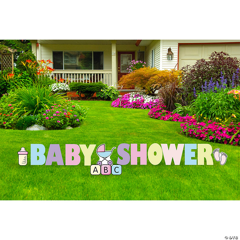 18" x 20" Baby Shower Yard Sign Kit - 13 Pc. Image