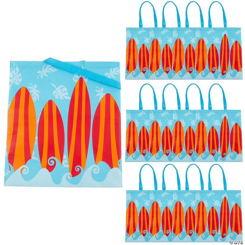 18" x 20" Large Beach Nonwoven Tote Bags - 12 Pc. Image