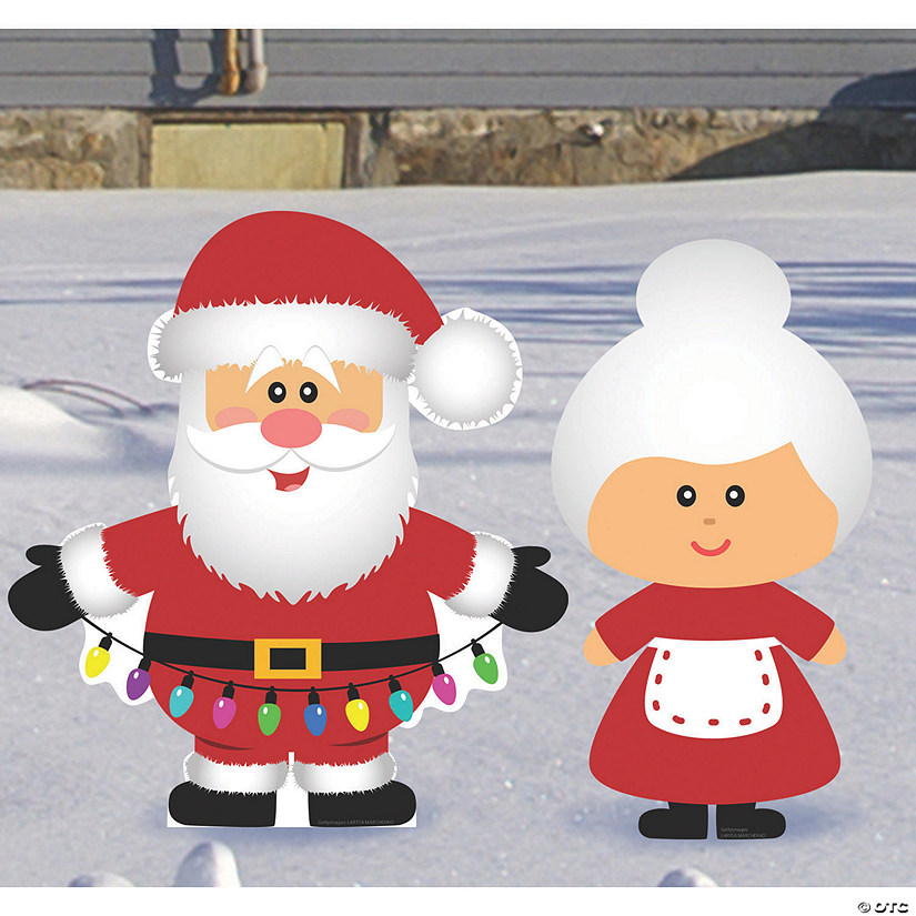 18" x 20" Mr. & Mrs. Claus Yard Signs - 2 Pc. Image