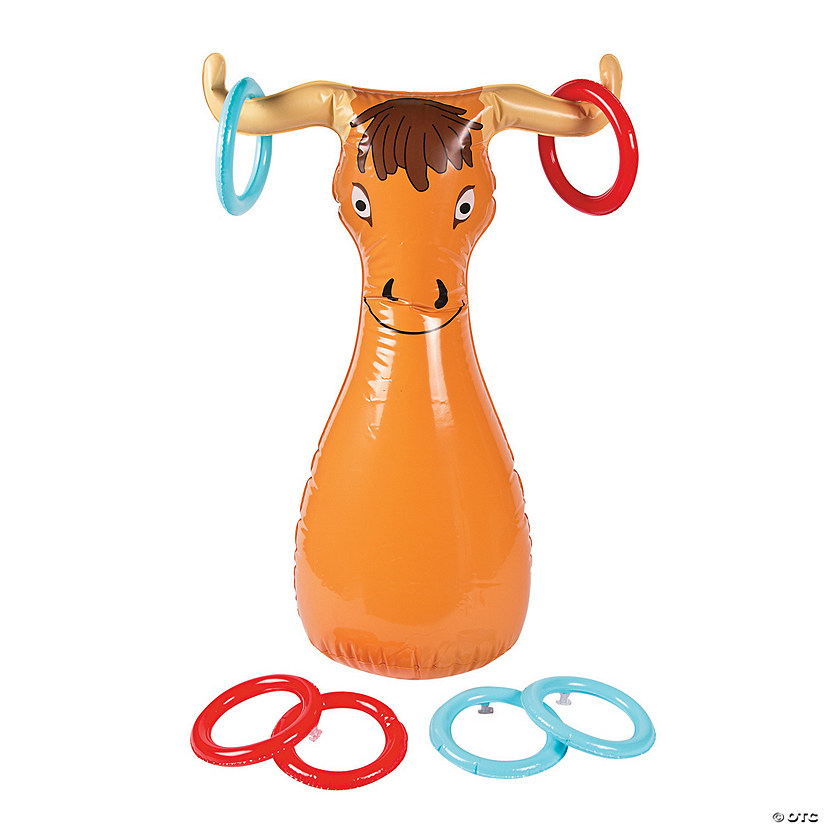 18" x 30" Inflatable Ox Lasso the Steer Ring Toss Game - 7 Pc. Image