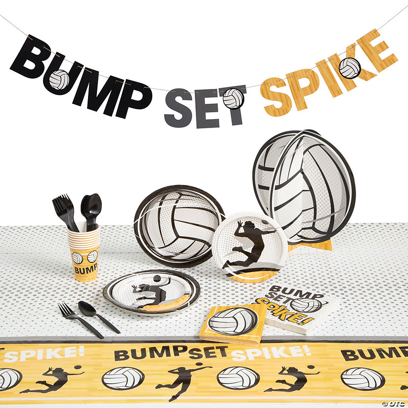 189 Pc. Volleyball Party Deluxe Tableware Kit for 24 Guests Image