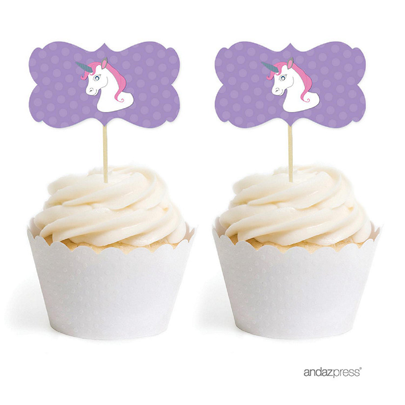 18PK Unicorn Cupcake Toppers Image