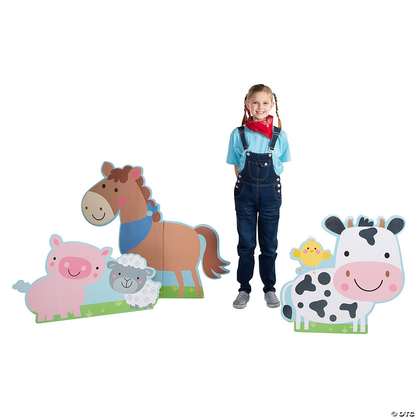 19 3/4" - 25 1/4"Farm Animal Cardboard Cutout Stand-Ups - 3 Pc. Image