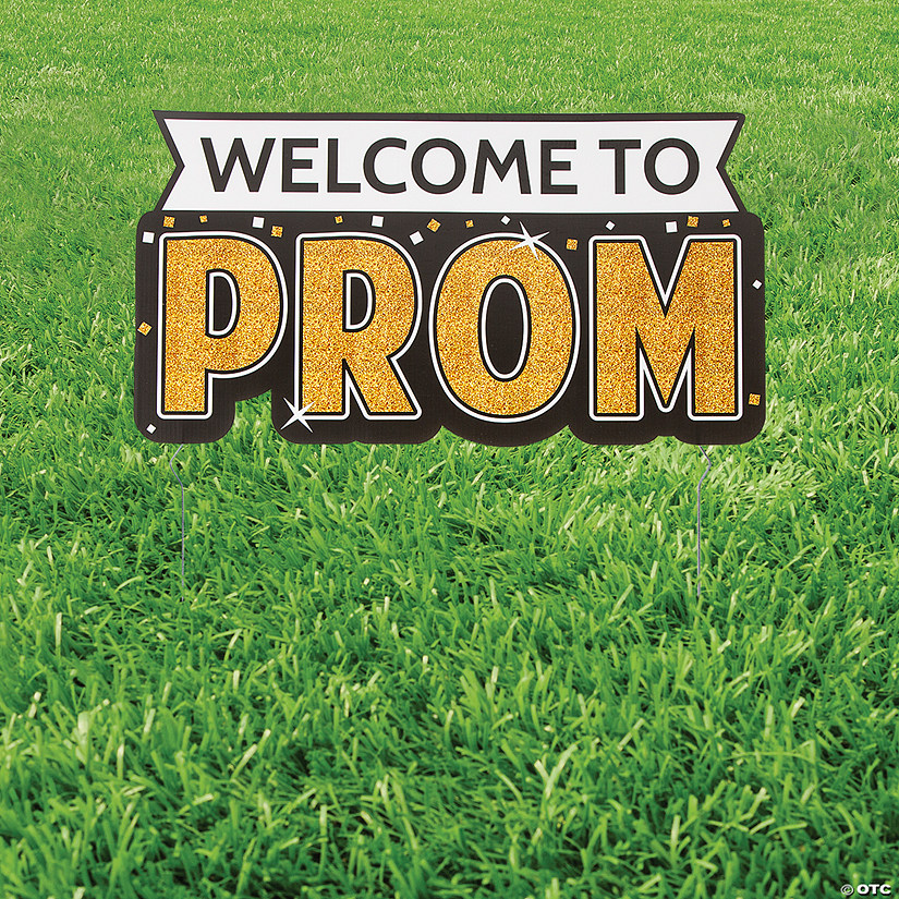 19 3/4" x 10 1/2" Welcome to Prom Yard Sign Image