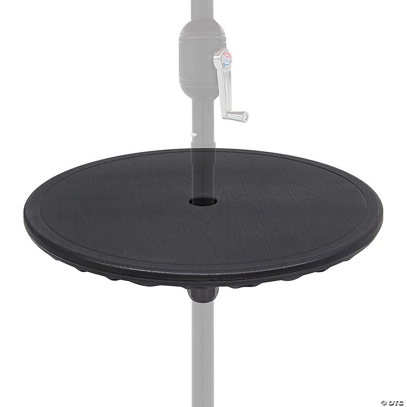 19.75" Black Outdoor Umbrella Table Tray Image