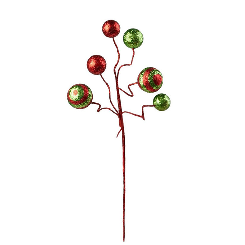 19" Glitter Ball Pick: Red &amp; Lime Image