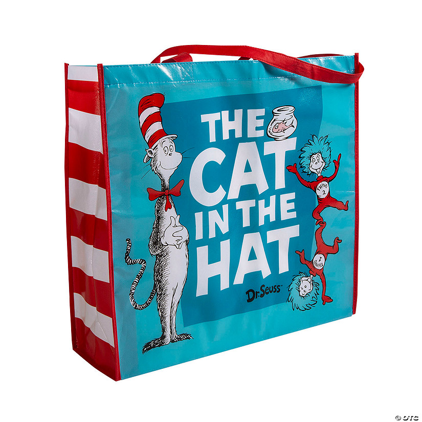 19" x 17 1/2" Large Dr. Seuss&#8482; Cat in the Hat&#8482; Nonwoven Shopper Tote Bag Image