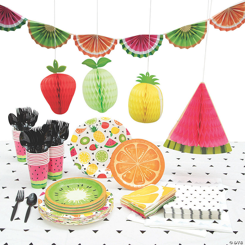190 Pc. Tutti Frutti Tableware Kit for 24 Guests Image