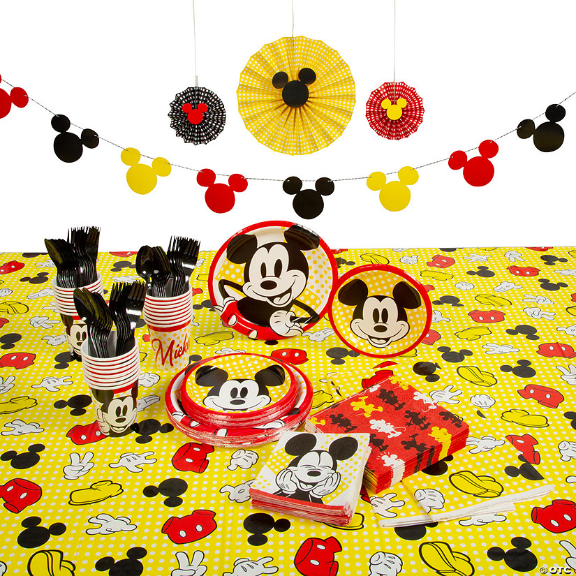 192 Pc. Disney&#8217;s Mickey Mouse Party Tableware Kit for 24 Guests Image
