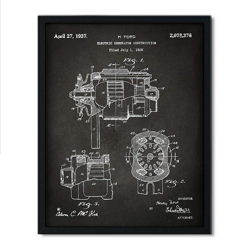 1935 DC Generator Patent 8.5x11in Image