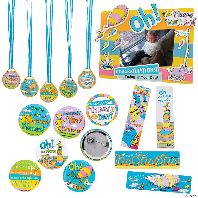 196 Pc. Dr. Seuss&#8482; Oh, the Places You&#8217;ll Go Handout Kit for 48 Image
