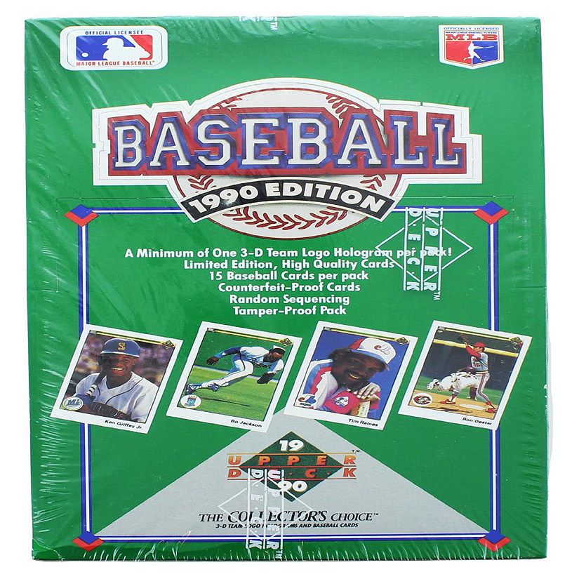 1990 Upper Deck Baseball Trading Cards Low Series Factory Sealed Wax Box Image