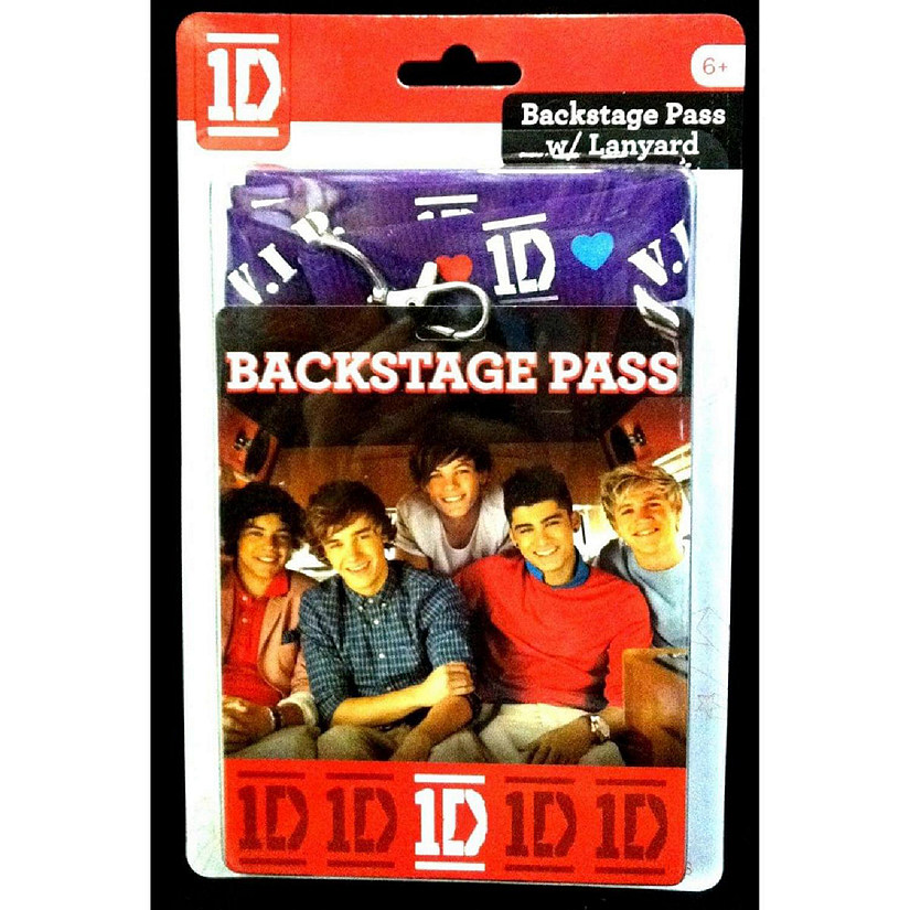 1D One Direction Backstage Pass Card W/Lanyard Image