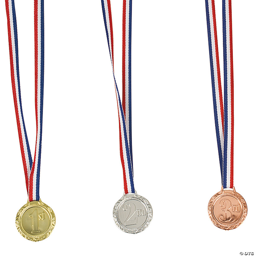 1st, 2nd & 3rd Place Award Medals - 12 Pc. Image