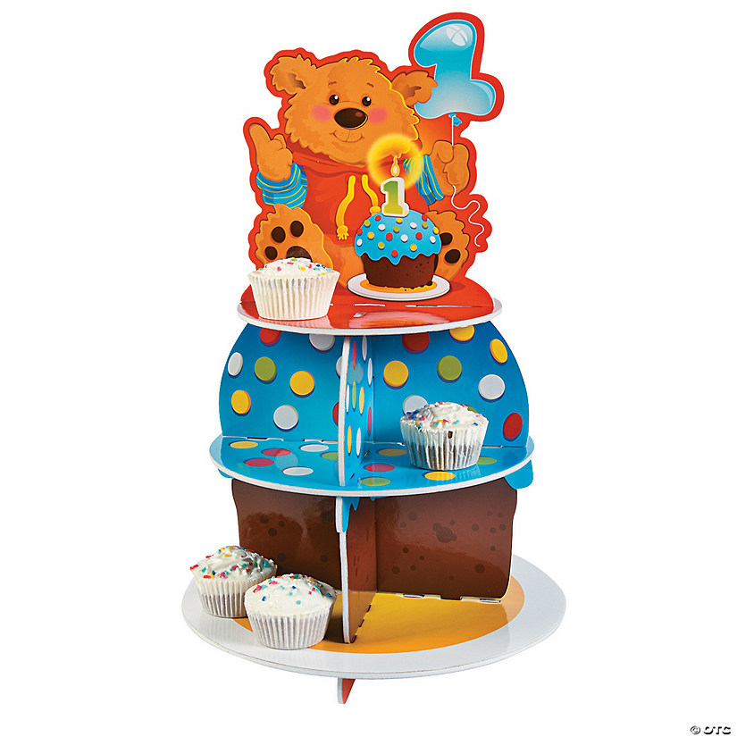 1st Birthday Bear Cupcake Holder Image