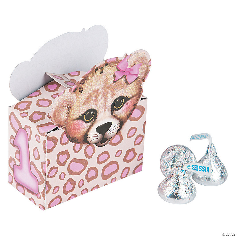 1st Birthday Cheetah Favor Boxes - 12 Pc. Image