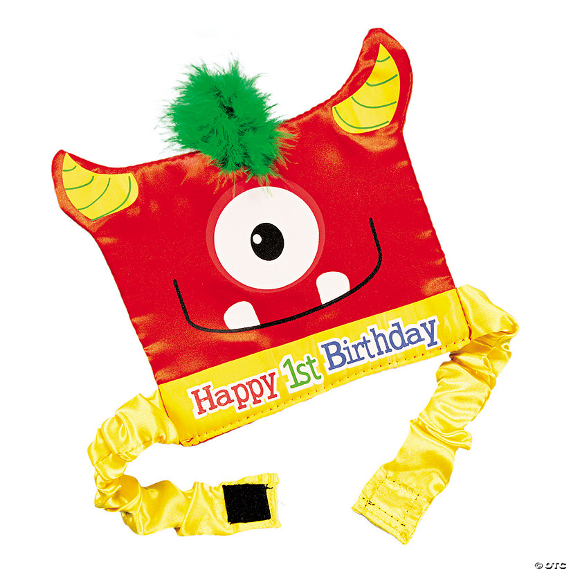 1st Birthday Mini Monster Party Hat Image