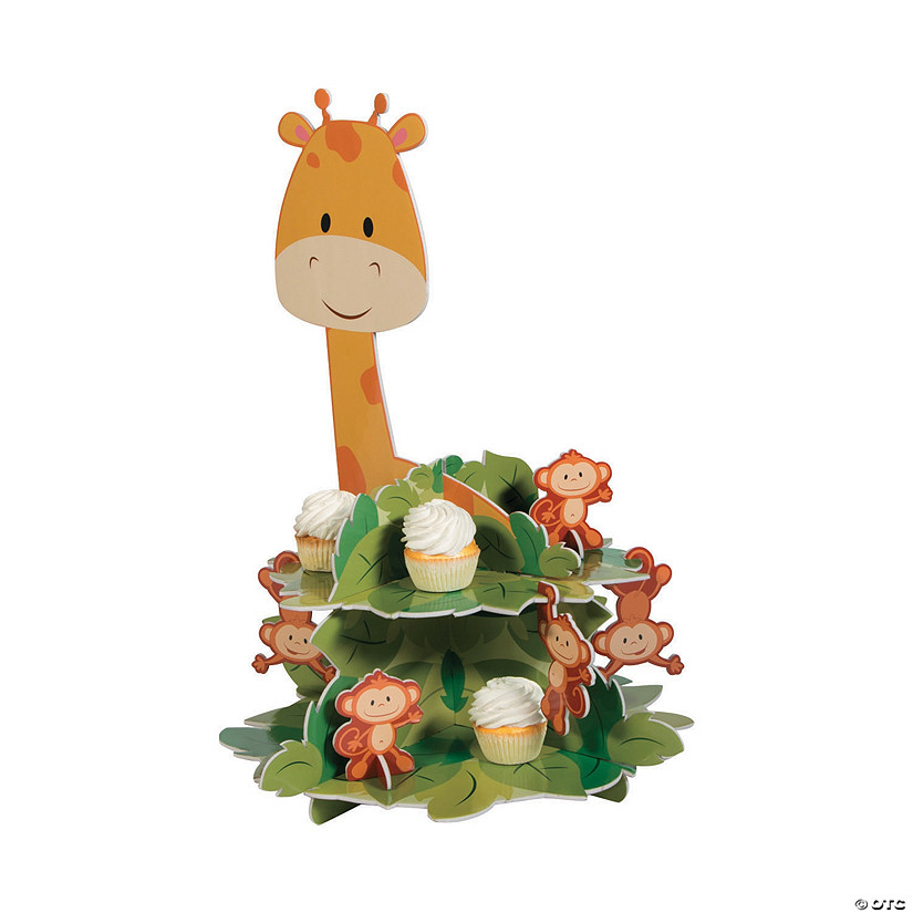 1st Birthday Party Zoo Cupcake Stand Image