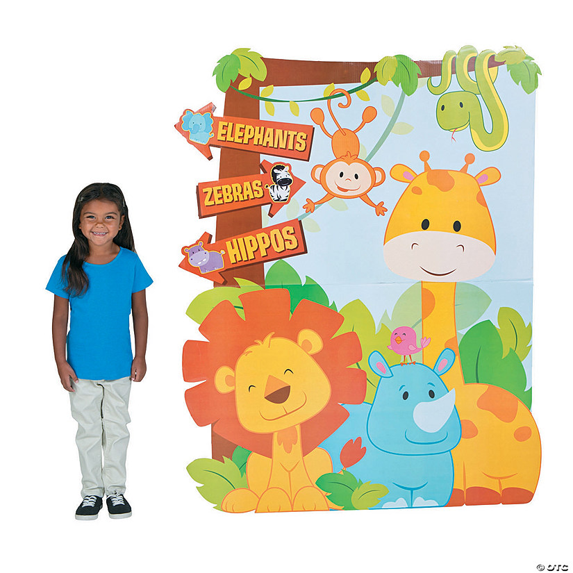 1st Birthday Zoo Directional Sign Cardboard Stand-Up Image