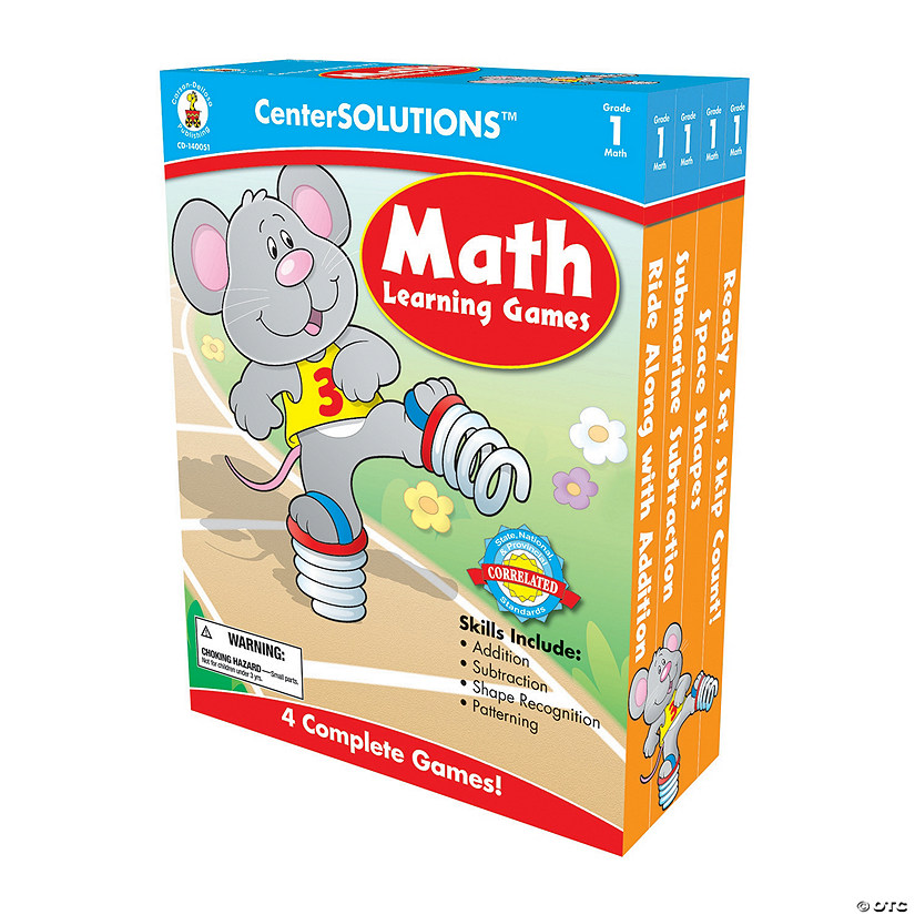 1st Grade Math Learning Games Set Image