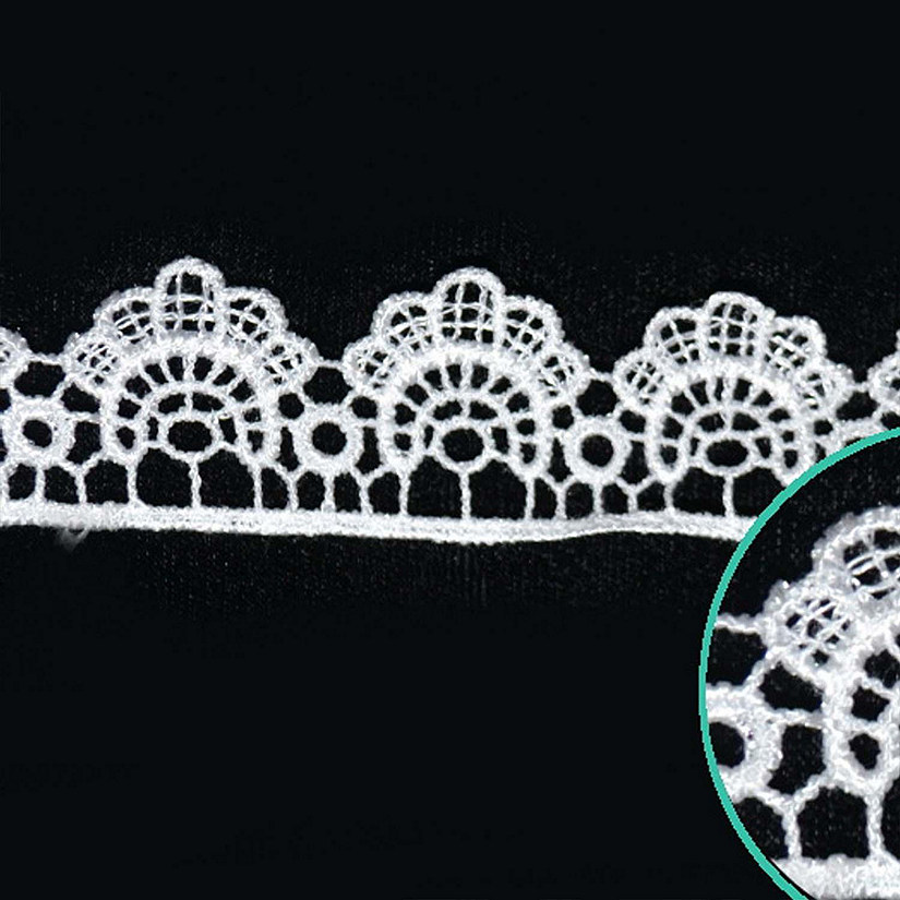 1"x30 Yards White Venice Lace Trim Image