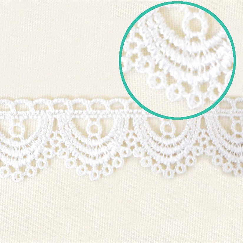 1"x30 Yards White Venise Lace Trim Image