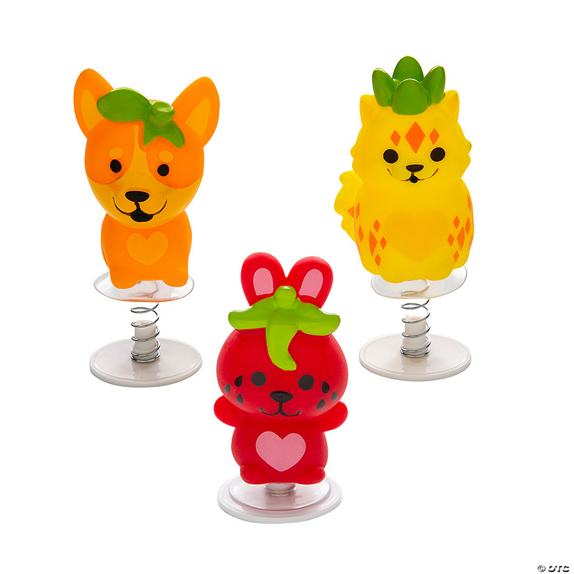 2 1/2" Adorable Fruit Animal Plastic Pop-Ups - 12 Pc. Image
