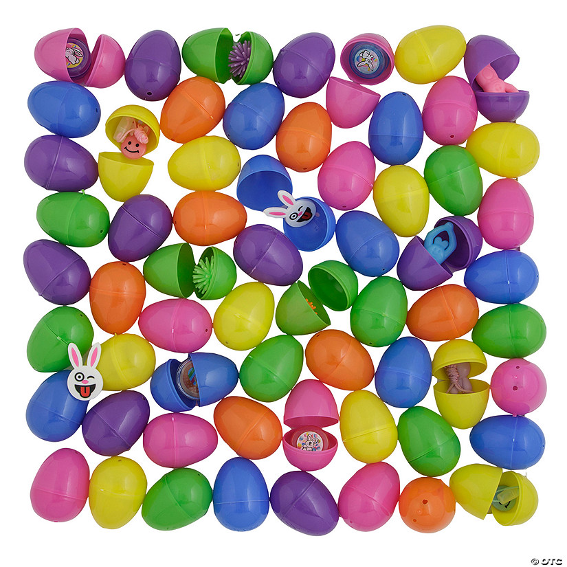 2 1/2" Bulk 1000 Pc. Toy-Filled Plastic Easter Eggs Image