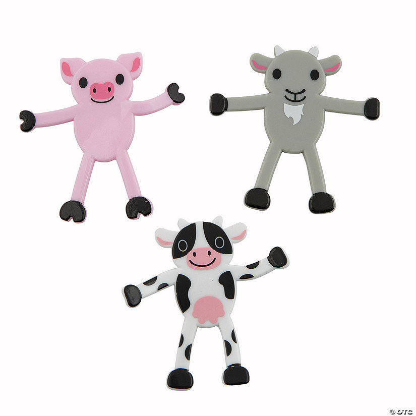 2 1/2" Bulk 48 Pc. Mini Farm Character Bendables Image