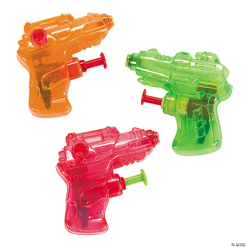 2 1/2" Bulk 50 Pc. Mini Neon Colors Plastic Squirt Gun Assortment Image